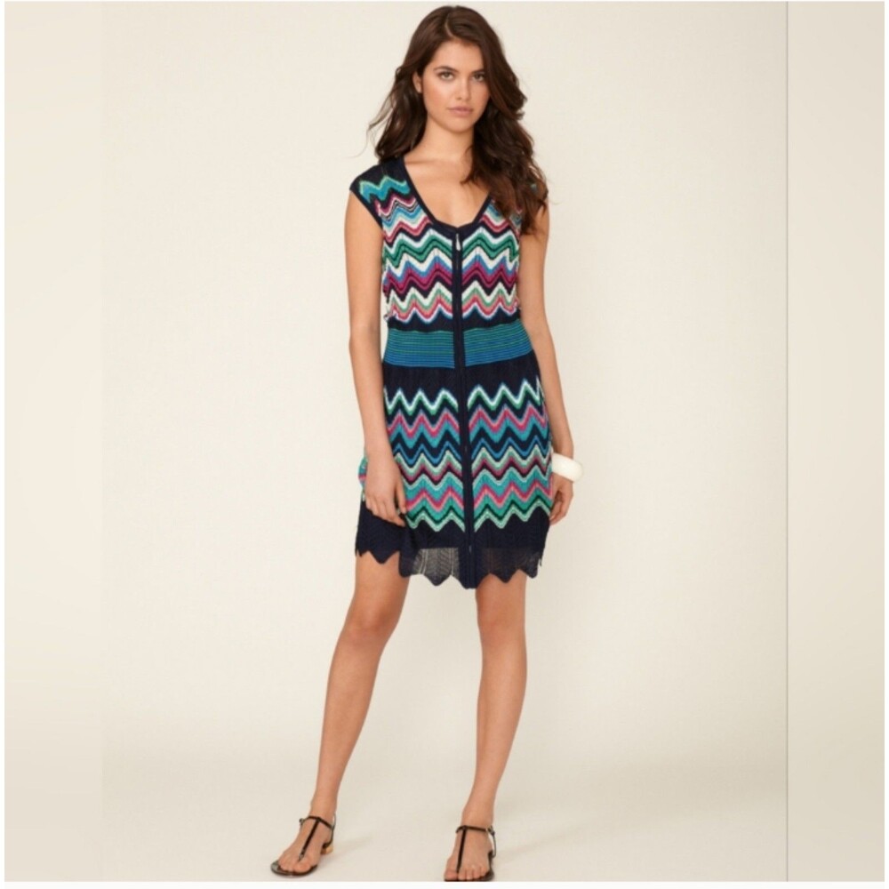 Women's Laundry by Shelli Segal Full Zip Shift Dress Medium